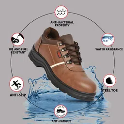 ozarro Steel Toe Leather Safety Shoe image 1