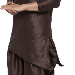 26 i Men Art Silk Kurta Salwar Set image 5