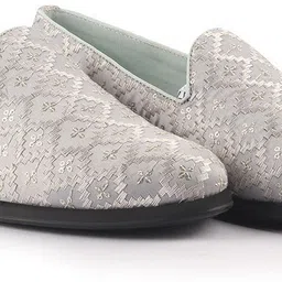 fausto Embroidered Sequin Ethnic Slip-On Juttis with Cushioned Insole|Traditional Party Mojaris For Men-picture-24