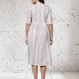 theicon Women Bodycon Multicolor Below Knee Dress image 2