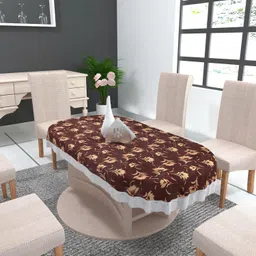zitin PVC 6 Seater Floral, Printed Table Cover image 1