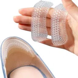 keshavam Silicone Heel Grip Cushions 3 Pair – Transparent Anti-Slip Insoles for Loose Silicone Heel Regular Shoe Insole-picture-44