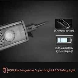 fitness scout USB Rechargeable Waterproof Cycle Light 300 Lumens 3 Lighting Modes LED Front Light image 5