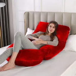 wild mint Luxurious Modern Shape Microfibre Solid Pregnancy Pillow Pack of 1 image 3