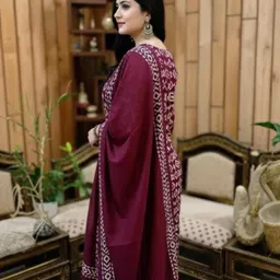 valvet Floral Print Kurta, Salwar & Dupatta Set image 3