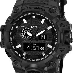 m7 by metronaut Powered by Flipkart Special Summer Collection Analog-Digital Watch - For Men M7-1155-Black Strap Chronograph image 2