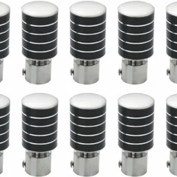 rkoing Black, Silver Curtain Knobs, Rod Rail Bracket Metal-picture-26