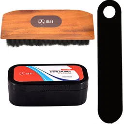 B11 Neutral Shiner with Brush and Shoe Horn (7 Inch) for men and women Shoe Care Kit-picture-10