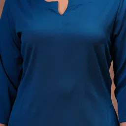 heartloom Women Top & Pyjama Set Blue Solid image 5