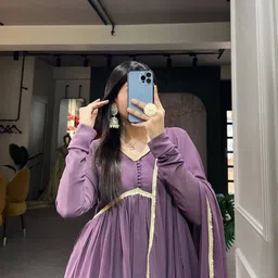 jjgroup Georgette Stitched Anarkali Gown image 2