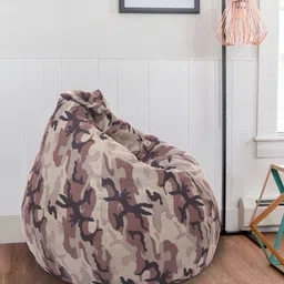 txor XL Classic Cotton Canvas Camouflage Printed Teardrop Bean BagWith Bean Filling image 3