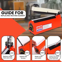 hi power 10 Inch Poly Sealing machine For Pouch, Food Packet and Plastic Bag Packing Hand Held Heat Sealer image 3