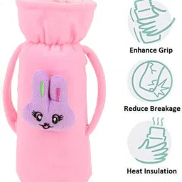 mw prints Soft Plush Baby Bottle Cover for Feeders Set of 2 Cover Handle on Both Side image 3
