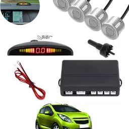 autofetch Universal 4 Silver Reverse Parking Sensor-AF25A556 Universal 4 Silver Reverse Parking Sensor-AF25A556 Parking Sensor image 1