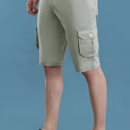 nivasu Solid Men Light Green Cargo Shorts image 3