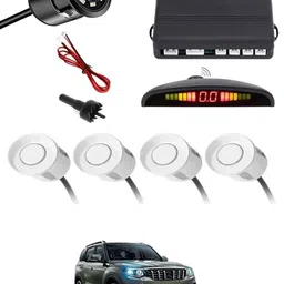 zplus Car Parking Sensors - Set of 4 with Reverse Parking Camera (White)-240 Safety of Passengers/Car One Alarm Kit-2508 Parking Sensor-picture-30