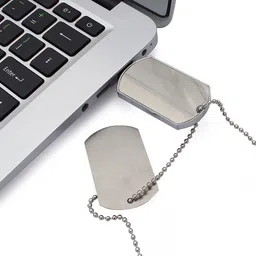KBR PRODUCT combo 1+1 metal designer army tag locket USB 2.0 flash drive 8 GB Pen Drive Compatible with Gaming Console, Desktop Computer, Audio Player, Television, Laptop USB 2.0 Metal Case image 3
