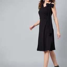 athena Women A-line Black Midi/Calf Length Dress image 2
