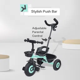 r for rabbit Tiny Toes T20 Plus Kids for 1.5 to 5 years with Rubber Wheel and Basket TCTT20PLB1 Tricycle image 3