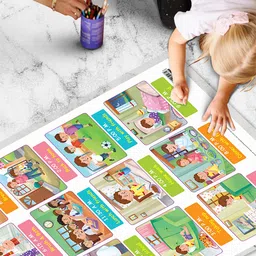 go woo Pack of 2 Solar System and DAILY ROUTINE Educational charts image 5