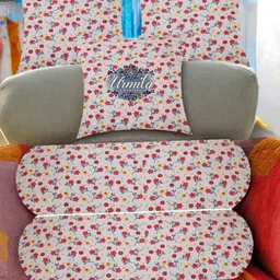 urmila creation Microfibre Bolster Pack of 5 Floral 2 Bolster 3 Cushion-picture-21