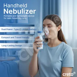 CRETO Mesh Nebulizer Rechargeable for Adults and Kids (Built-in Battery) Nebulizer image 2