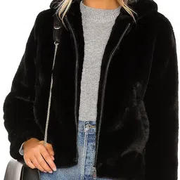 delqueen Fur Solid Coat For Women image 2