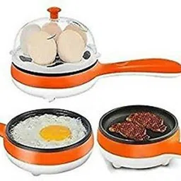 spella Electric Non stick Frying Pan with Steam Egg Boiler-61 Non-Stick Egg_FryPan Boiled Eggs_Steaming Boiling Roasting-61 Egg Cooker image 3