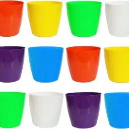 techhark PCS Round Pot / Gamla / Balcony / Outdoor /Indoor Garden 5.3" Multicolored Plant Container Set-picture-24