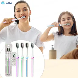funblast Tooth Brush Set - Pack of 4 for Kids & Adults, Extra Soft Bristles for Sensitive Ultra Soft Toothbrush image 4