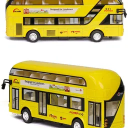 deuson ecom Double Decker London Bus with Metal Die-Cast Luxury with Light & Music Sound image 5