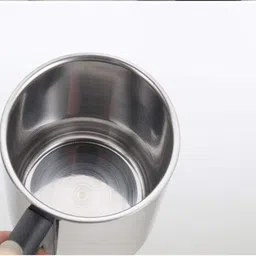 visaxmi Stainless Steel Coffee with Handle – 350 ml (Pack of 1) Stainless Steel Coffee Mug image 3