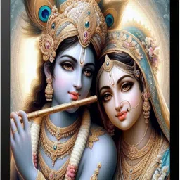 shri veer balaji enterprises Radha Krishna Traditional Art Frame Acrylic 12 inch x 9 inch Painting-picture-14