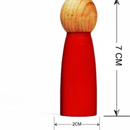 natural.toys Wooden Peg Dolls Toy Set of 7 Pcs image 2