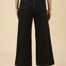 3butterflies Women Flared High Rise Black Jeans image 2