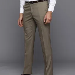 raymond Men Slim Fit Brown Polyester Trousers image 2