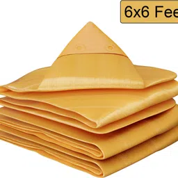 kuber industries 6x6 Feet Waterproof 120 GSM Premium Tarpaulin Tent Tirpal | Yellow Tent - For this versatile tarpaulin offers reliable defence against rain,snow and UV rays.-picture-17