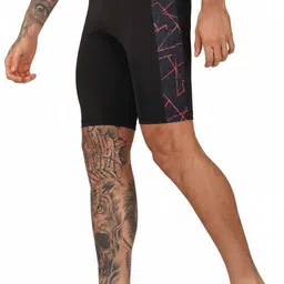 ninq Printed Men Black Tights image 1