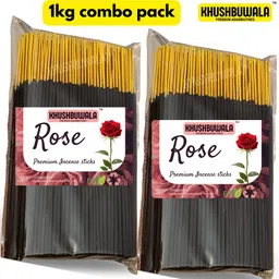 khushbuwala Rose Agarbatti 1kg packet – Divine Rose Aroma for a Soothing Ambience Rose, Incense sticks-picture-23