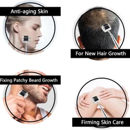 bella faccia Derma Roller 0.5 mm 192 Needles Gold Plated Titanium Alloy Needles Roller image 3