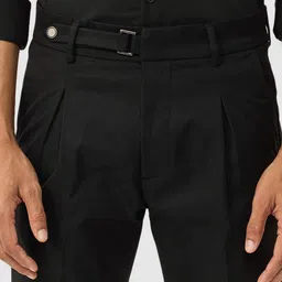 snitch Men Slim Fit Black Polyester Trousers image 2