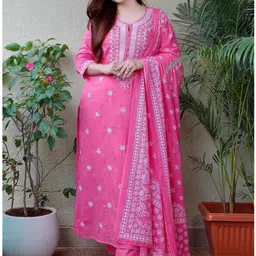 eiravati Women Viscose Rayon Kurti Pant Attached Dupatta Set-picture-12