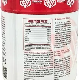 zedon nutrition Intense Pre-Workout Supplement Powder with Creatine Monohydrate Pre Workout image 2