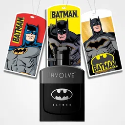involve Your senses Batman Car Perfume Spray With 3 Hanging Cards | Car Freshener Spray image 3