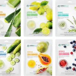 mirabelle Fairness Sheet Mask for Intense Hydration, Made In Korea, Pack of 6-picture-14