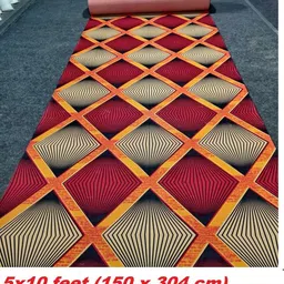 kaynat carpet Red, Gold, Maroon Nylon Carpet-picture-12
