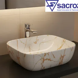 sacroz Sacrozo Marble-Finish Basin MS-422 Table Top Basin-picture-41