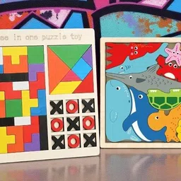 vhd Wooden Brain Game Combo | Logic & Sea Animal Puzzles DD119-picture-21