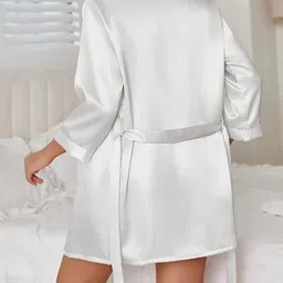 nightgirl White Small Bath Robe image 2