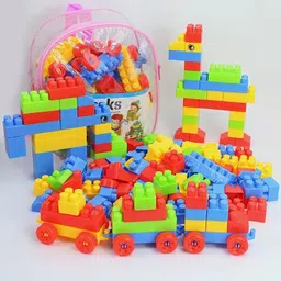 sujani Top CreateBlock: DIY Plastic Building Blocks Set for Kids,100+ Pieces, Ages 3+-picture-25